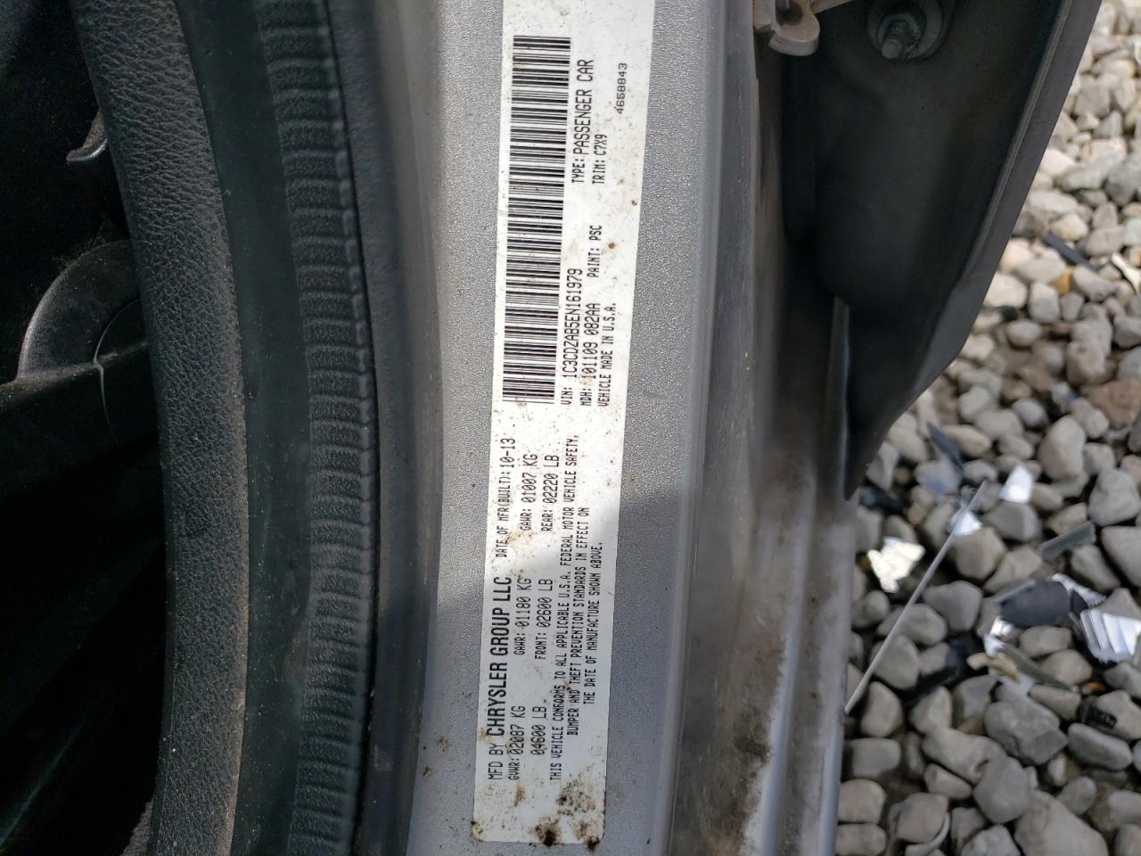 1C3CDZAB5EN161979 2014 Dodge Avenger Se