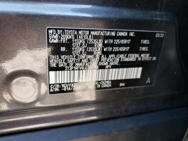 2020 Toyota Rav4 Xle VIN: 2T3P1RFV4LC104768 Lot: 55005094