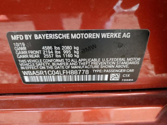 2020 BMW 330I VIN: WBA5R1C04LFH88778 Lot: 56115974