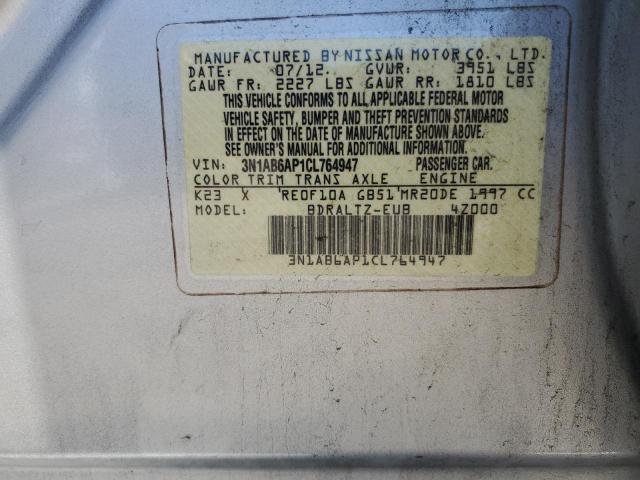 2012 Nissan Sentra 2.0 VIN: 3N1AB6AP1CL764947 Lot: 55299314