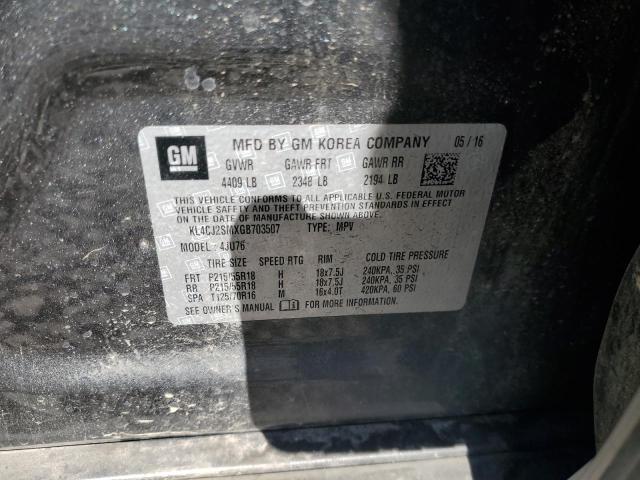 2016 Buick Encore Sport Touring VIN: KL4CJ2SMXGB703507 Lot: 56733324