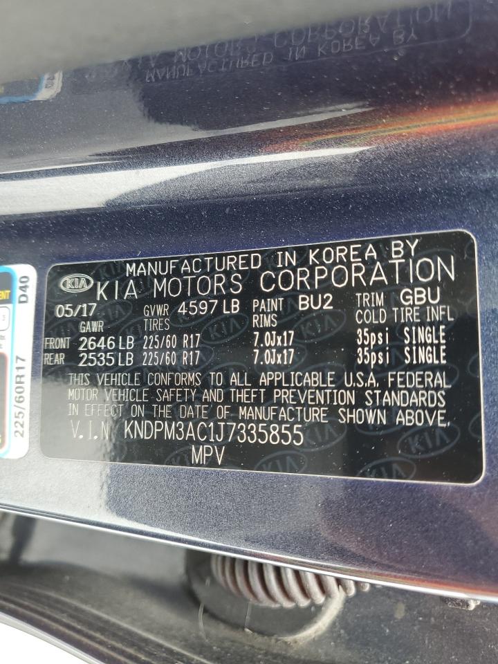 KNDPM3AC1J7335855 2018 Kia Sportage Lx