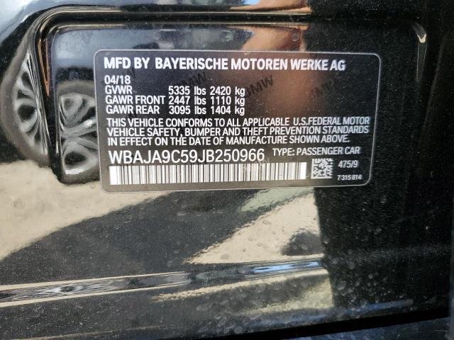 2018 BMW 530E VIN: WBAJA9C59JB250966 Lot: 52235644