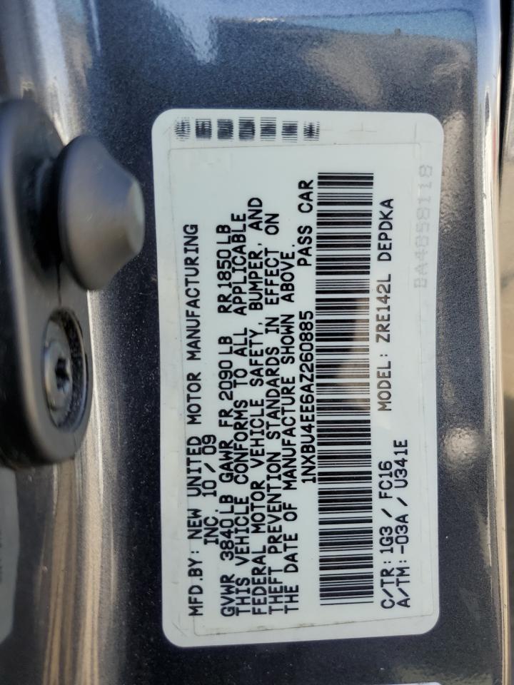 1NXBU4EE6AZ260885 2010 Toyota Corolla Base