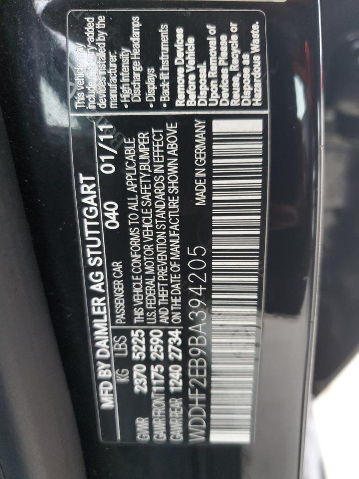 WDDHF2EB9BA394205 2011 Mercedes-Benz E 350 Bluetec