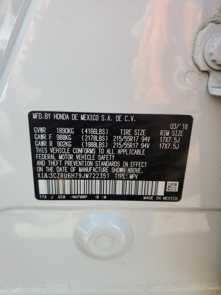 3CZRU6H79JM722351 2018 Honda Hr-V Exl