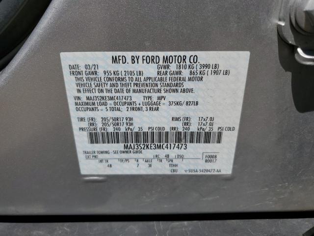 2021 Ford Ecosport Titanium VIN: MAJ3S2KE3MC417473 Lot: 54841884