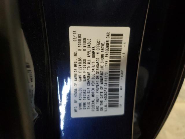 1HGCR2F31GA159373 2016 HONDA ACCORD - Image 12