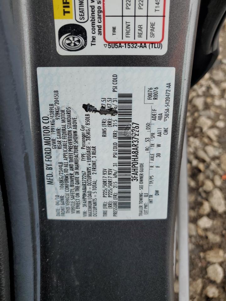 3FAHP0HA8AR372267 2010 Ford Fusion Se