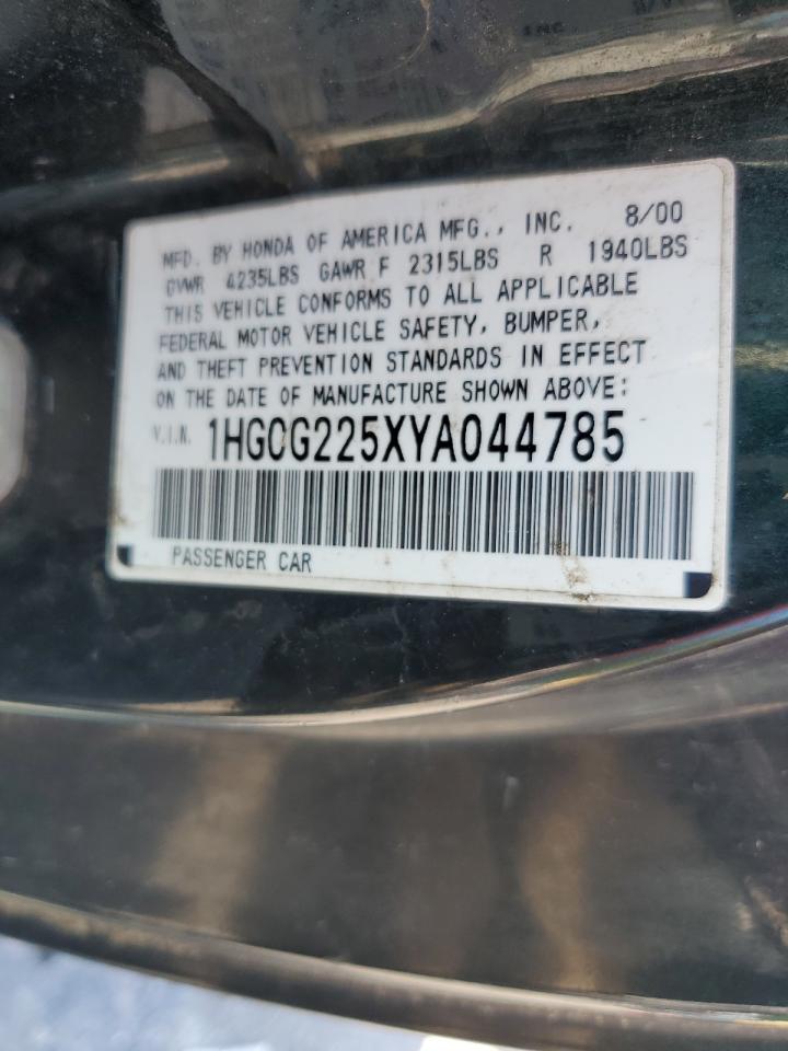 1HGCG225XYA044785 2000 Honda Accord Ex