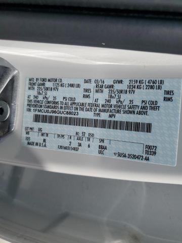 2016 Ford Escape Titanium VIN: 1FMCU0J96GUC88023 Lot: 53734884