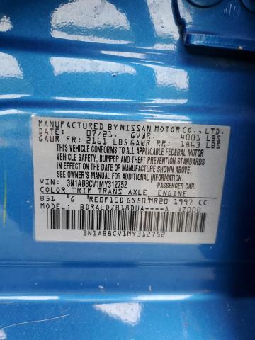 2021 Nissan Sentra Sv VIN: 3N1AB8CV1MY312752 Lot: 54417984