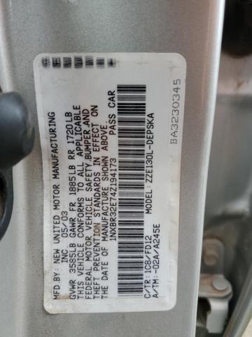 2004 Toyota Corolla Ce VIN: 1NXBR32E74Z194173 Lot: 54828734