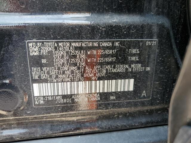 2021 Toyota Rav4 Xle VIN: 2T3W1RFV8MC119710 Lot: 55886704