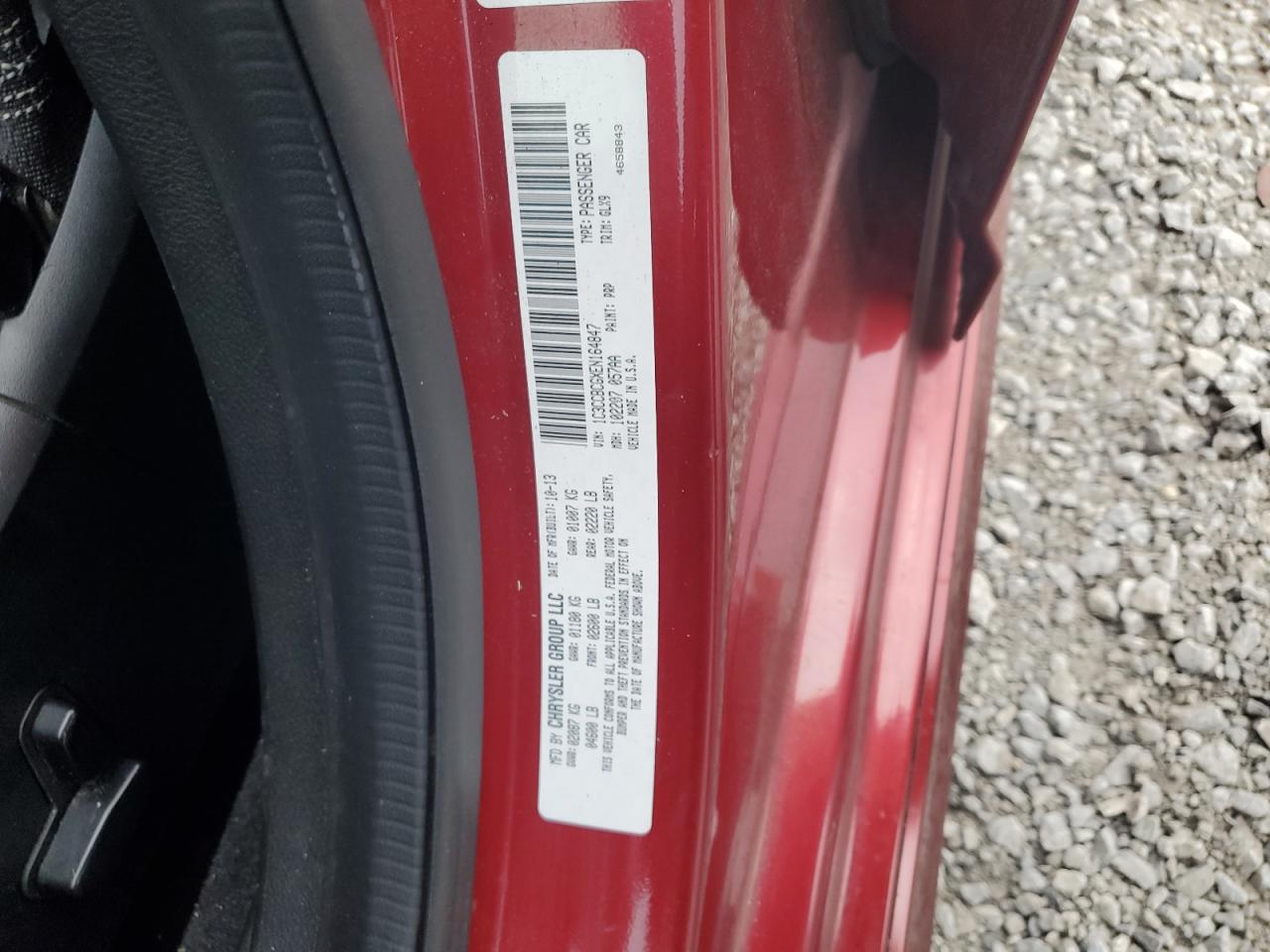 1C3CCBCGXEN164847 2014 Chrysler 200 Limited