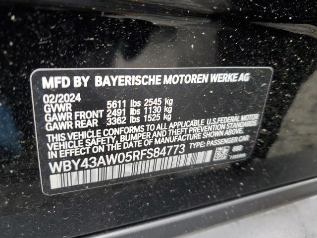 2024 BMW I4 EDRIVE WBY43AW05RFS84773