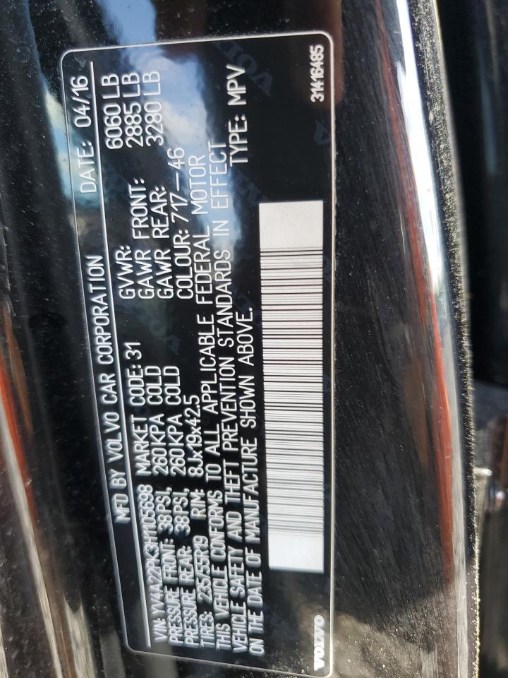 YV4A22PK3H1105698 2017 Volvo Xc90 T6