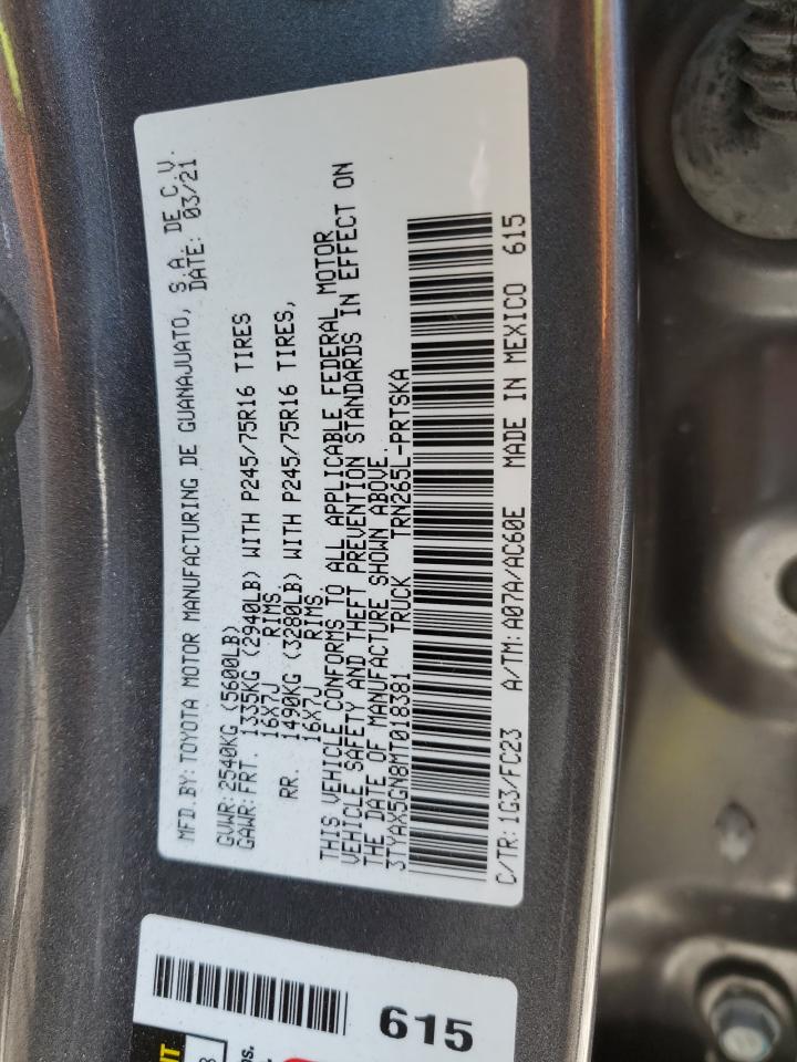 3TYAX5GN8MT018381 2021 Toyota Tacoma Double Cab