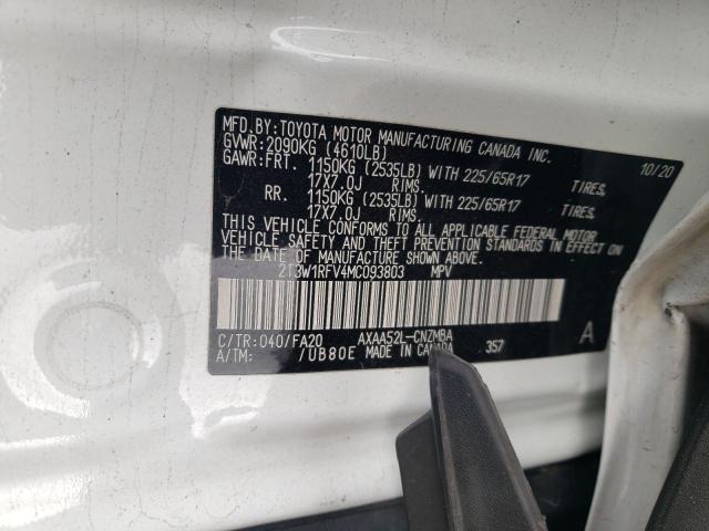 2021 Toyota Rav4 Xle VIN: 2T3W1RFV4MC093803 Lot: 53664554