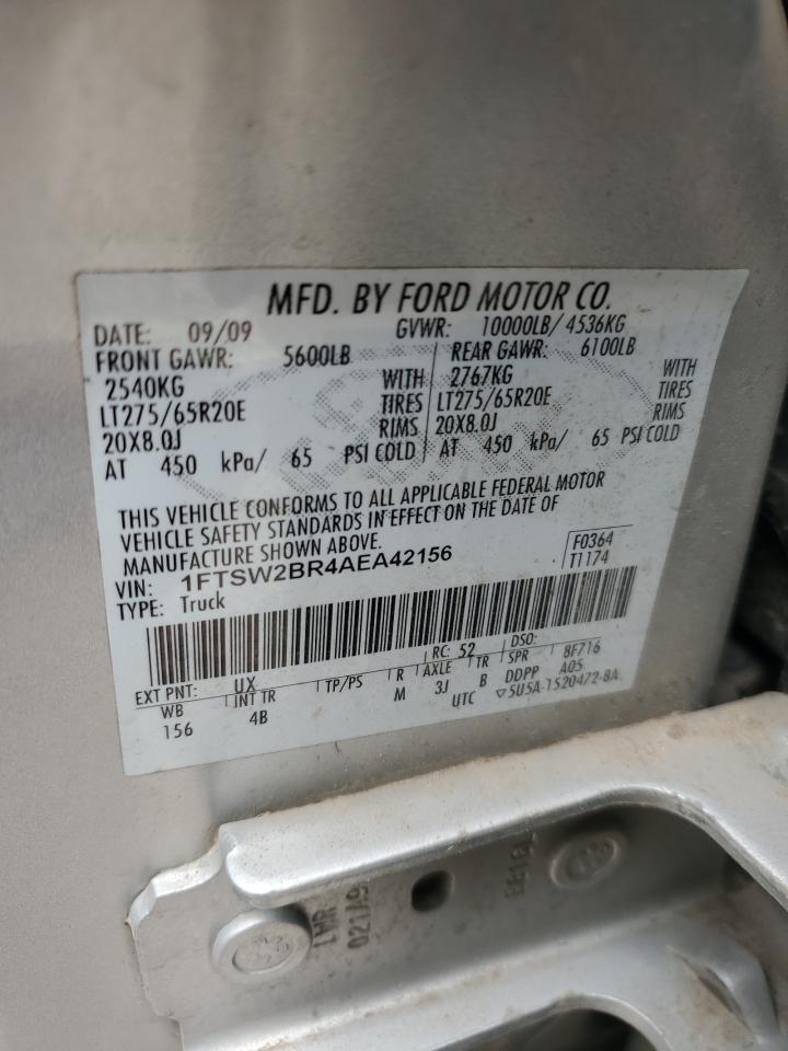 1FTSW2BR4AEA42156 2010 Ford F250 Super Duty