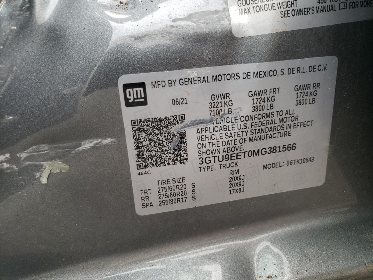 3GTU9EET0MG381566 2021 GMC Sierra K1500 At4