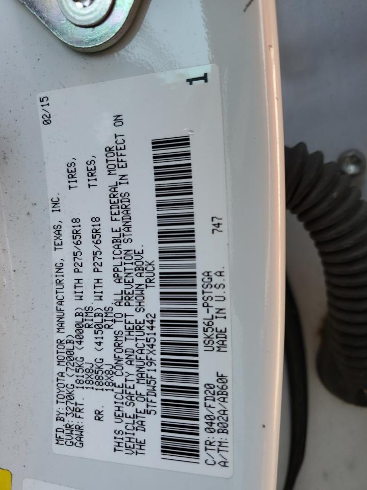 5TFDW5F19FX451442 2015 Toyota Tundra Crewmax Sr5