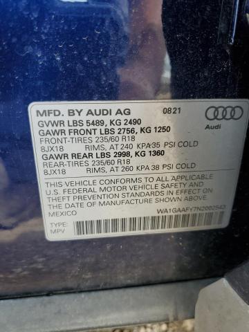 2022 Audi Q5 Premium 45 VIN: WA1GAAFY7N2002543 Lot: 56022974