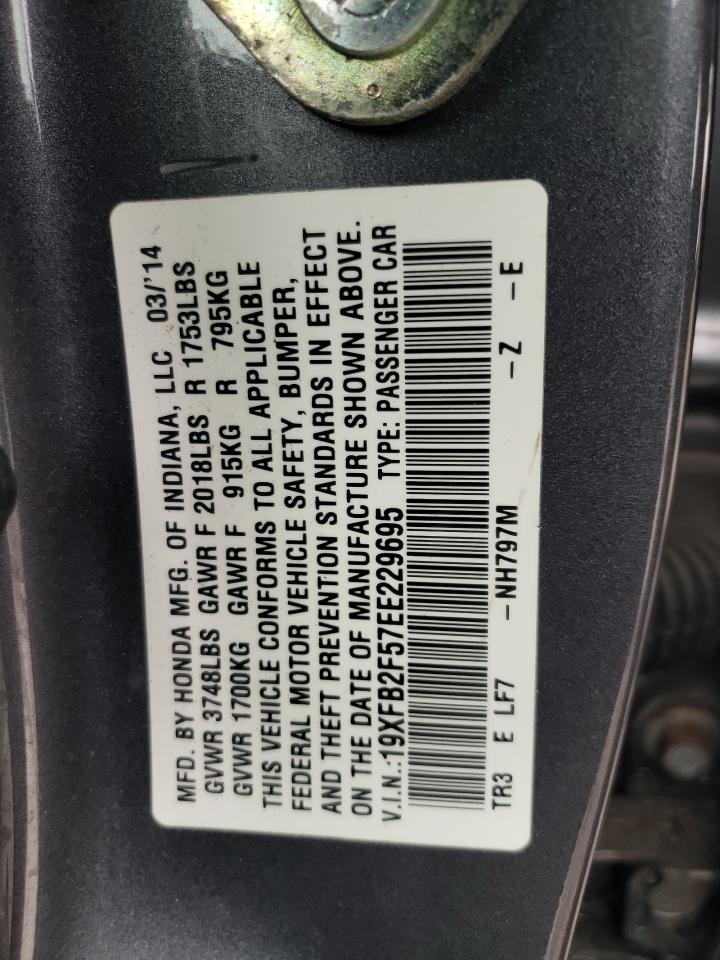 19XFB2F57EE229695 2014 Honda Civic Lx