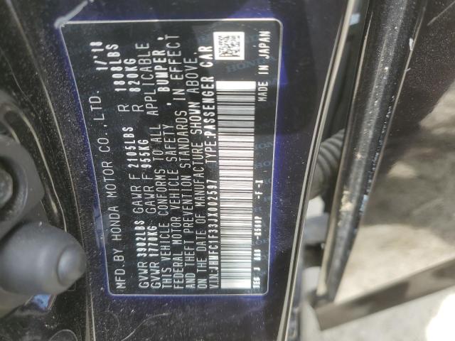 2018 Honda Civic Ex VIN: JHMFC1F33JX002597 Lot: 56303384