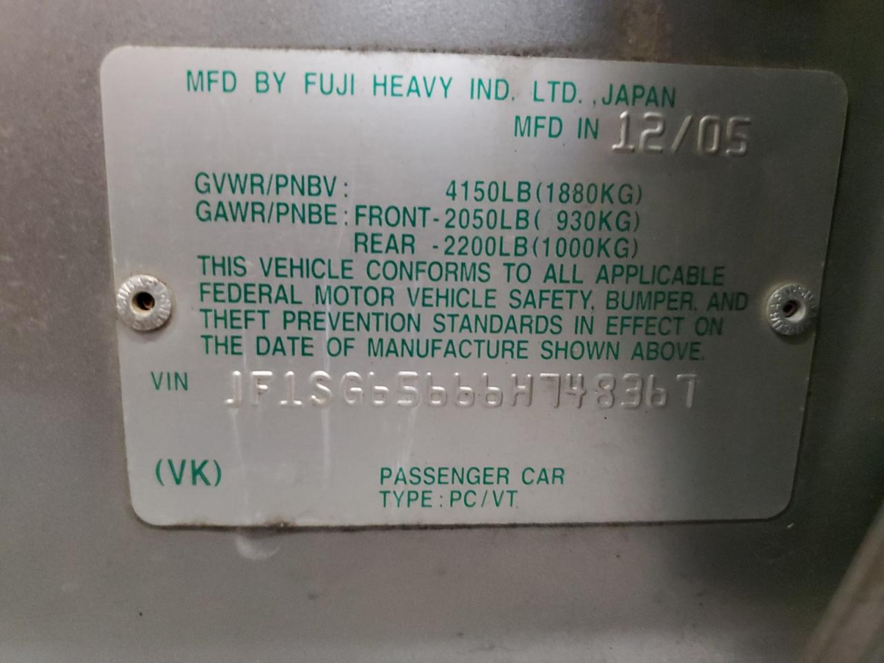 JF1SG65666H748367 2006 Subaru Forester 2.5X Premium