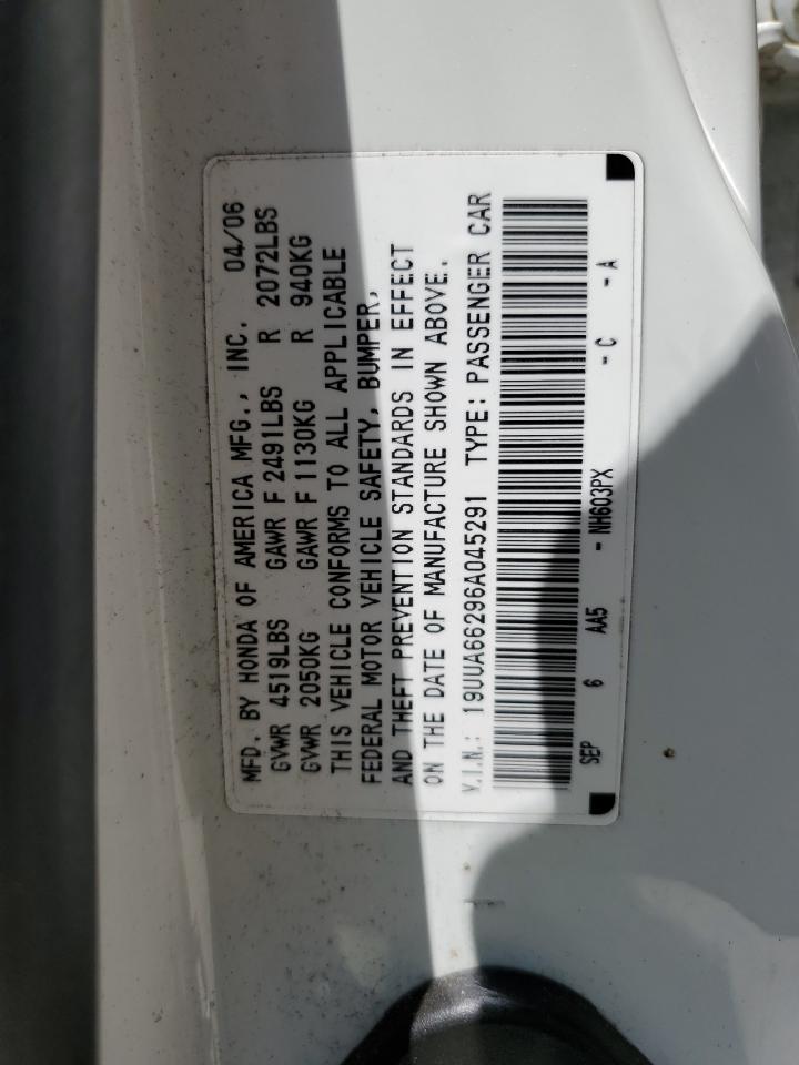 19UUA66296A045291 2006 Acura 3.2Tl