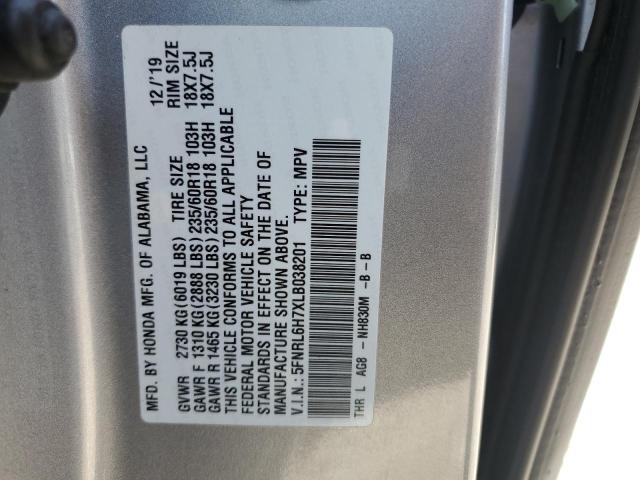 2020 Honda Odyssey Exl VIN: 5FNRL6H7XLB038201 Lot: 56637454