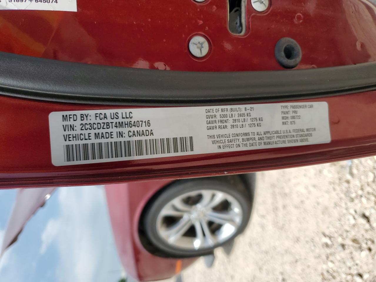 2C3CDZBT4MH640716 2021 Dodge Challenger R/T