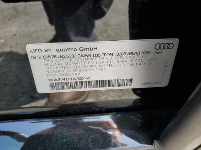 2017 AUDI S8 PLUS QU - WUAJ5AFD1HN900459