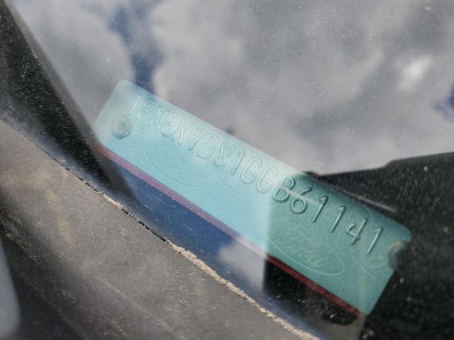 2016 Ford Explorer Xlt VIN: 1FM5K7D81GGB61141 Lot: 55624584