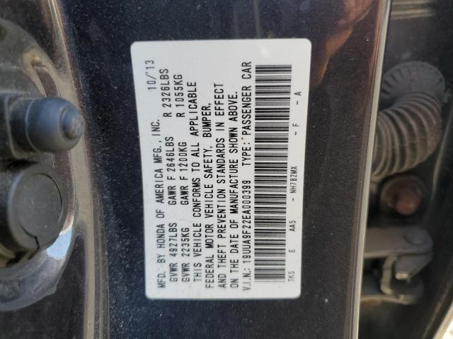 VIN 19UUA9F22EA000399 2014 Acura TL no.12