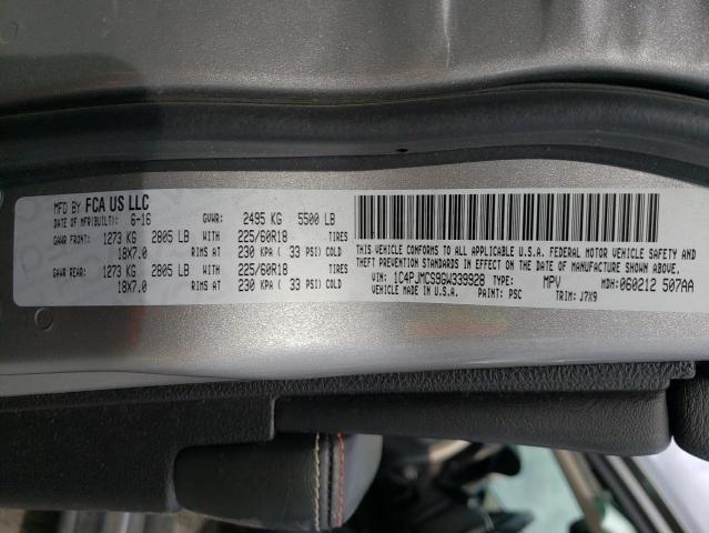 2016 Jeep Cherokee Latitude VIN: 1C4PJMCS9GW339928 Lot: 54286984