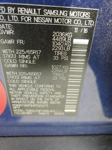 2017 Nissan Rogue S VIN: KNMAT2MT1HP520271 Lot: 54208214