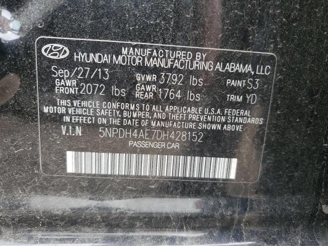 2013 Hyundai Elantra Gls VIN: 5NPDH4AE7DH428152 Lot: 55475604