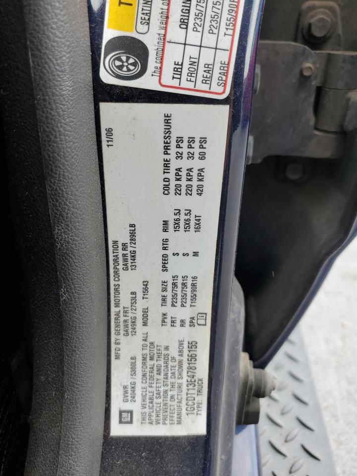 1GCDT13E478156155 2007 Chevrolet Colorado