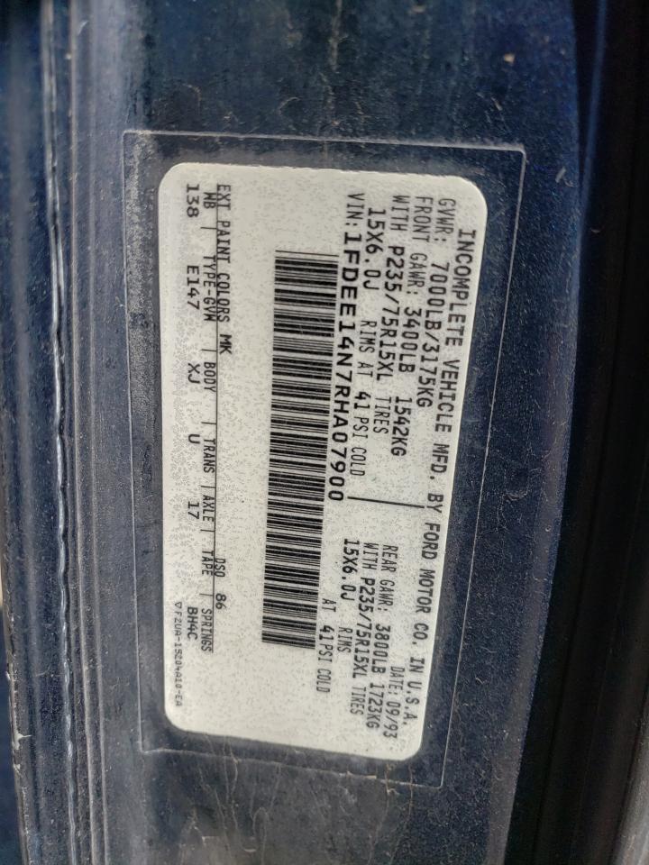 1FDEE14N7RHA07900 1994 Ford Econoline E150 Van