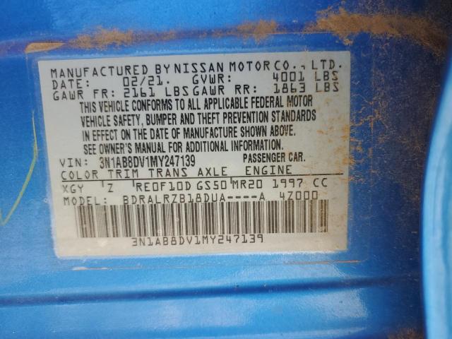 2021 Nissan Sentra Sr VIN: 3N1AB8DV1MY247139 Lot: 56852204