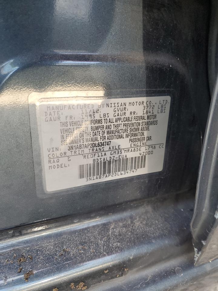 3N1AB7AP2DL634747 2013 Nissan Sentra S