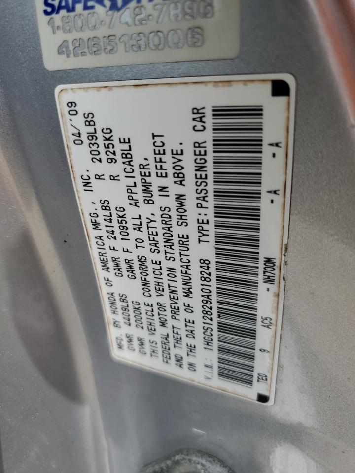 1HGCS12829A018248 2009 Honda Accord Exl