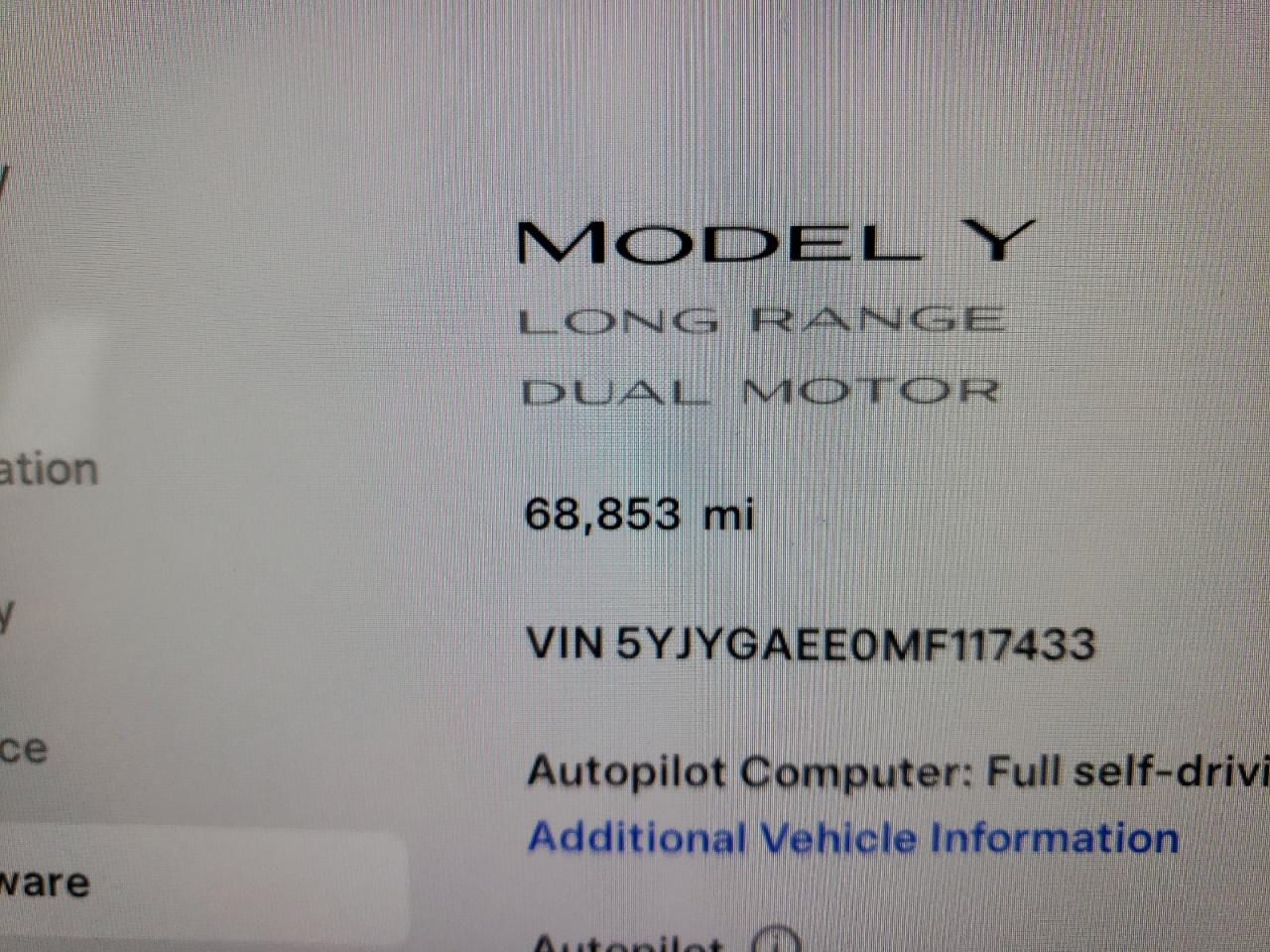 5YJYGAEE0MF117433 2021 Tesla Model Y