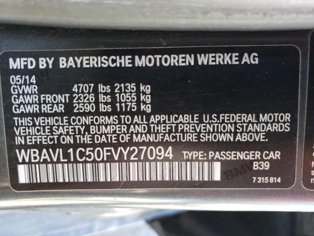 2015 BMW X1 xDrive28I VIN: WBAVL1C50FVY27094 Lot: 55890304