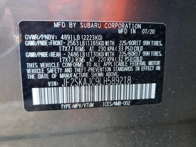 2020 Subaru Forester Premium VIN: JF2SKAJC9LH589218 Lot: 54470644