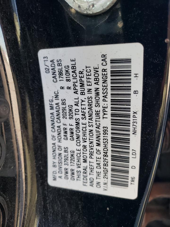 2HGFB2F84DH531993 2013 Honda Civic Ex
