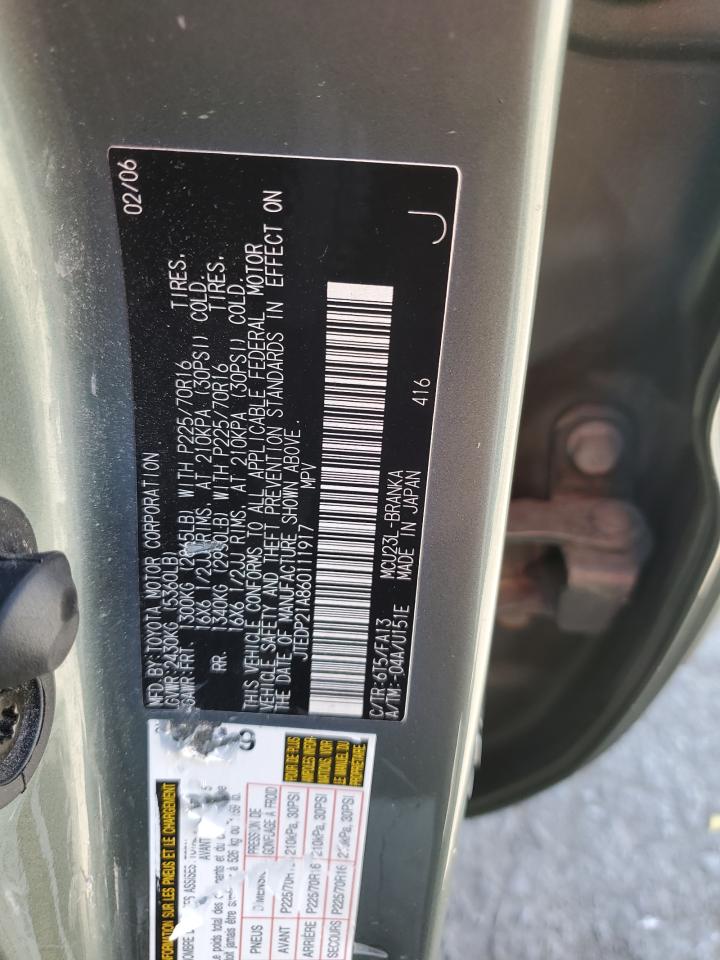 JTEDP21A860111917 2006 Toyota Highlander Limited