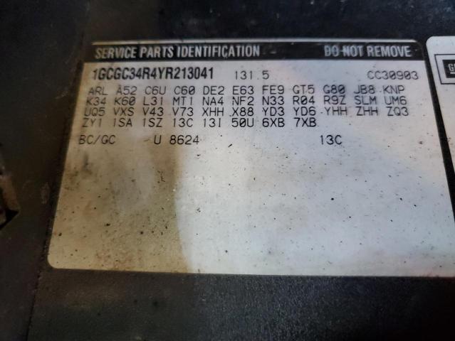 2000 Chevrolet Gmt-400 C3500 VIN: 1GCGC34R4YR213041 Lot: 56799254